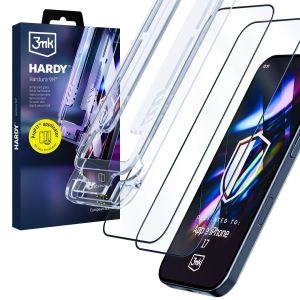 2x Tempered glass screen protector with applicator for Apple iPhone 16 Pro/ 17 - 3mk Hardy Hardura 9H