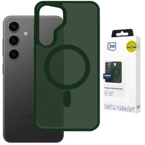 Smoky MagSafe case for Samsung Galaxy S24 - 3mk HARDY® Hazy MagCase™ Green