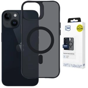 Smoky MagSafe case for Apple iPhone 13/14 - 3mk HARDY® Hazy MagCase™ Black
