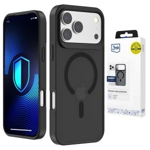 Smoky MagSafe case for Apple iPhone 17 Pro - 3mk HARDY® Hazy MagCase™ Black