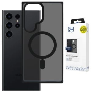 Smoky MagSafe case for Samsung Galaxy S22 Ultra 5G - 3mk HARDY® Hazy MagCase™ Black