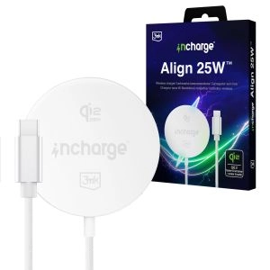 3mk incharge Align Qi2.,2 25W for Apple White