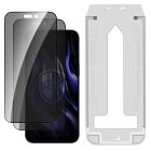 2x Privacy Tempered Glass Screen Protector with Applicator for Apple iPhone 17 Pro Max - 3mk Hardy Privzone 9H