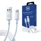 USB-A to C Cable 60W 3A 1.2m - 3mk Hyper Cable White
