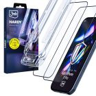 2x Tempered glass screen protector with applicator for Apple iPhone 17 Pro - 3mk Hardy Hardura 9H