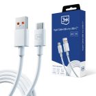 USB-A to C Cable 60W 3A 1.2m - 3mk Hyper Cable White