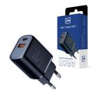 20W Mains Charger - 3mk Hyper Charger Black
