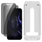2x Privacy Tempered Glass Screen Protector with Applicator for Apple iphone 15/16 - 3mk Hardy Privzone 9H