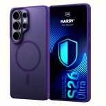 Smoked MagSafe case for Samsung Galaxy S26 Ultra – 3mk HARDY® Hazy MagCase™ Purple