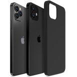 Silicone case for Apple iPhone 12 - 3mk HARDY® Mellow Case™ Black