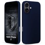 Silicone case for Apple iPhone 17 - 3mk HARDY® Mellow Case™ Dark Blue