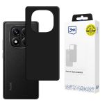 Silicone case for Redmi Note 14 Pro 5G - 3mk HARDY® Mellow Case™ Black