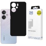 Silicone case for Redmi 13C 5G - 3mk HARDY® Mellow Case™ Black