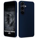 Silicone case for Samsung Galaxy S25 - 3mk HARDY® Mellow Case™ Dark Blue