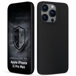 Silicone case for Apple iPhone 11 Pro Max - 3mk HARDY® Mellow Case™ Black