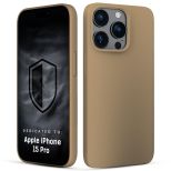 Silicone case with MagSafe for Apple iPhone 15 Pro - 3mk HARDY® Mellow MagCase™ Gold