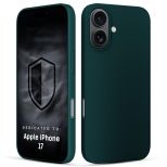 Silicone case for Apple iPhone 17 - 3mk HARDY® Mellow Case™ Dark Green