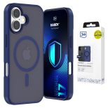 Smoked MagSafe case for Apple iPhone 17 – 3mk HARDY® Hazy MagCase™ Blue