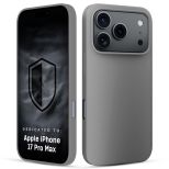 Silicone case for Apple iPhone 17 Pro Max - 3mk HARDY® Mellow Case™ Gray