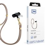 3mk EasyClip Elite smartphone lanyard Taupe (gold)