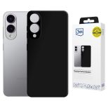 Silicone case with MagSafe for Samsung Galaxy S25 Edge - 3mk HARDY® Mellow MagCase™ Black