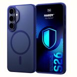 Smoked MagSafe case for Samsung Galaxy S26 – 3mk HARDY® Hazy MagCase™ Blue