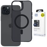Smoked MagSafe case for Apple iPhone 15 – 3mk HARDY® Hazy MagCase™ Black
