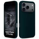 Silicone case for Apple iPhone 17 Pro Max - 3mk HARDY® Mellow Case™ Dark Green