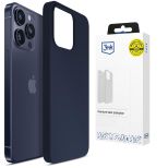 Silicone case for Apple iPhone 15 Pro Max - 3mk HARDY® Mellow Case™ Dark Blue