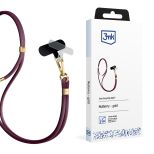 3mk EasyClip Elite smartphone lanyard Mulberry (gold)