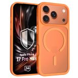 Smoked MagSafe case for Apple iPhone 17 Pro Max – 3mk HARDY® Hazy MagCase™ Orange