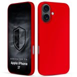Silicone case for Apple iPhone 17 - 3mk HARDY® Mellow Case™ Red