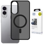 Smoked MagSafe case for Samsung Galaxy S25 Edge – 3mk HARDY® Hazy MagCase™ Black