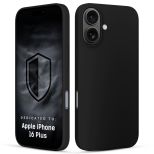 Silicone case for Apple iPhone 16 Plus - 3mk HARDY® Mellow Case™ Black
