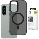 Smoked MagSafe case for Samsung Galaxy A36/A56 – 3mk HARDY® Hazy MagCase™ Black