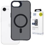 Smoked MagSafe case for Apple iPhone 16E/ iPhone 17E – 3mk HARDY® Hazy MagCase™ Black