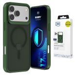 Smoked MagSafe case for Apple iPhone 17 Pro – 3mk HARDY® Hazy MagCase™ Green