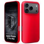 Silicone case for Apple iPhone 17 Pro Max - 3mk HARDY® Mellow Case™ Red