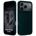 Silicone case for Apple iPhone 17 Pro - 3mk HARDY® Mellow Case™ Dark Green