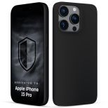Silicone case for Apple iPhone 15 Pro - 3mk HARDY® Mellow Case™ Black