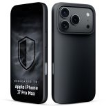 Silicone case with MagSafe for Apple iPhone 17 Pro - 3mk HARDY® Mellow MagCase™ Black