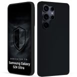 Silicone case for Samsung Galaxy S24 Ultra - 3mk HARDY® Mellow Case™ Black