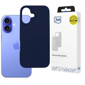 Silicone case for Apple iPhone 16 - 3mk HARDY® Mellow Case™ Dark Blue
