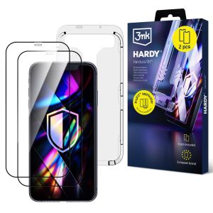 2x Tempered glass screen protector with applicator for Apple iPhone 11 Pro - 3mk Hardy Hardura 9H