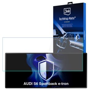 Matte screen protector for the navigation display for AUDI S6 Sportback e-tron 2025- – 3mk TechWrap Matte™ Center Display