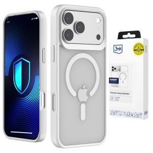 Smoky MagSafe case for Apple iPhone 17 Pro - 3mk HARDY® Hazy MagCase™ White
