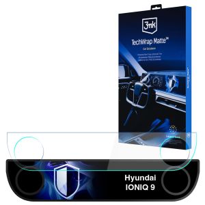 Matte screen protector for the navigation display for Hyundai IONIQ 9 2024- – 3mk TechWrap Matte™ Center Display