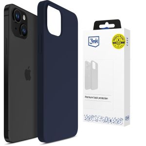 Silicone case for Apple iPhone 15 - 3mk HARDY® Mellow Case™ Dark Blue