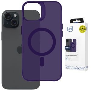 Smoky MagSafe case for Apple iPhone 15 - 3mk HARDY® Hazy MagCase™ Purple