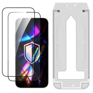 2x Tempered glass screen protector with applicator for Apple iPhone 16 Pro Max - 3mk Hardy Hardura 9H